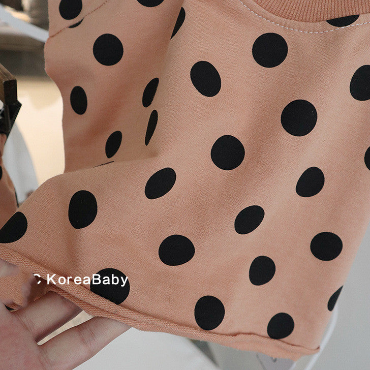 Cotton Polka Dot Set Short Sleeves