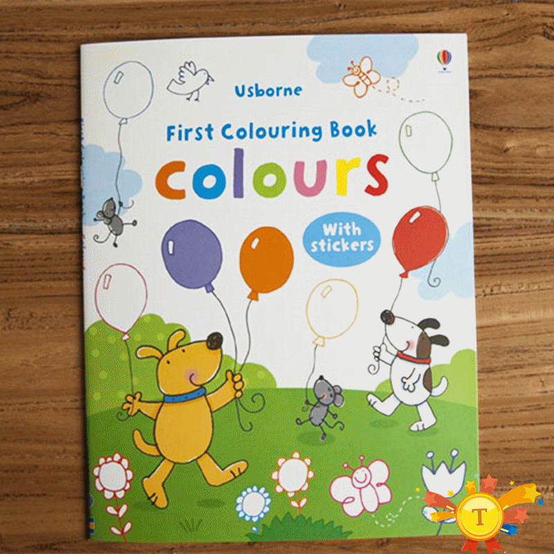 Children coloring sticker book
