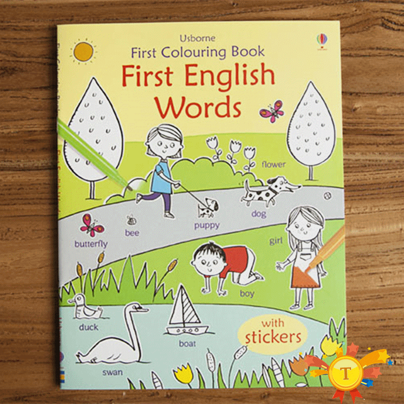 Children coloring sticker book