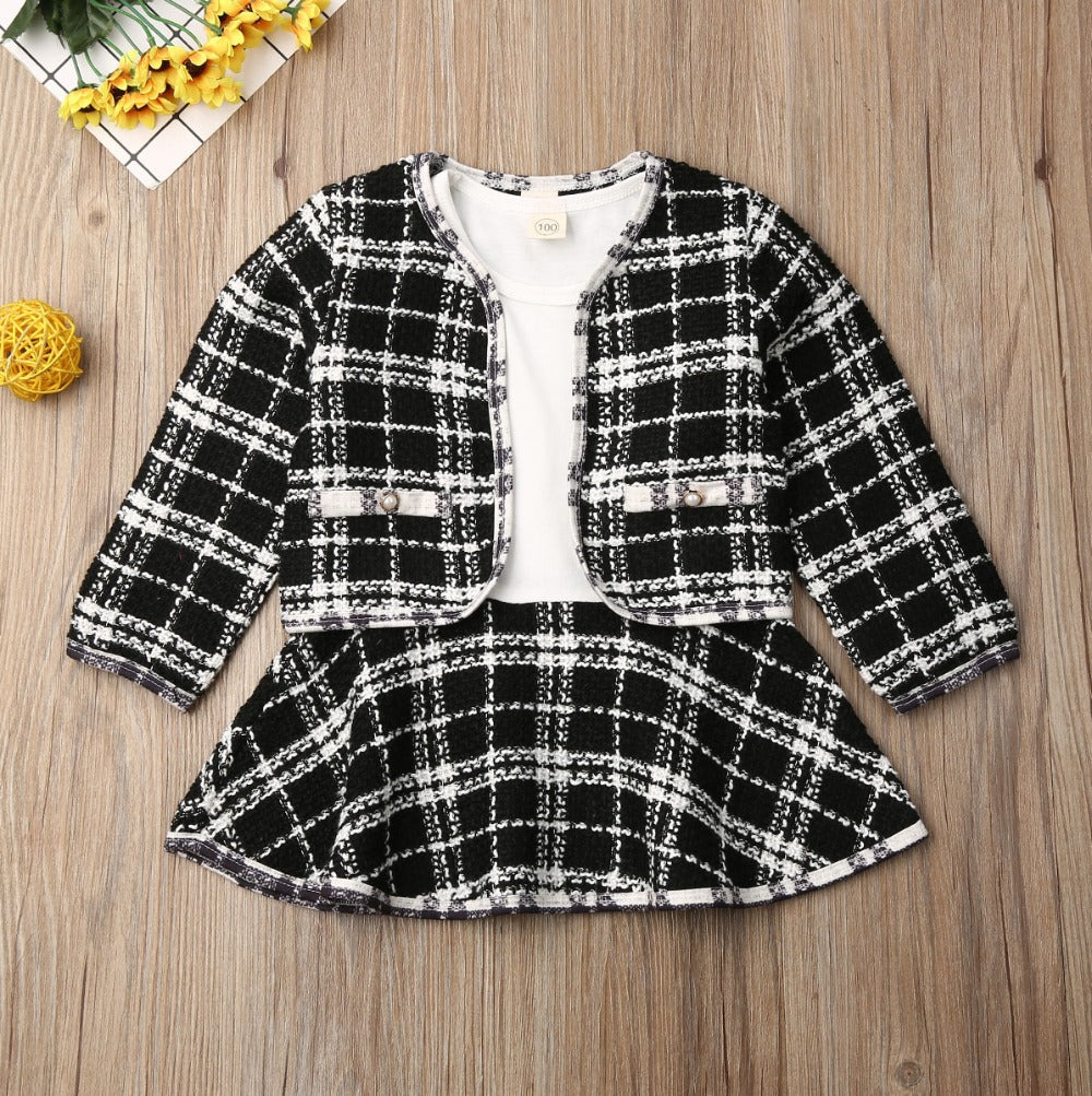 Long-sleeved Dresses Two-piece Children's