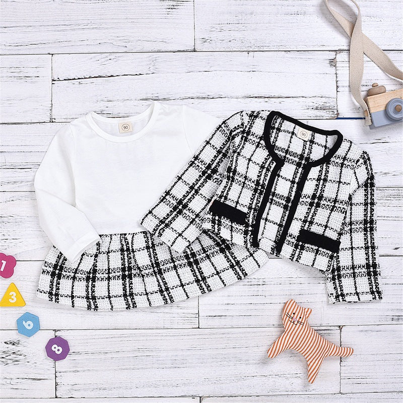 Long-sleeved Dresses Two-piece Children's