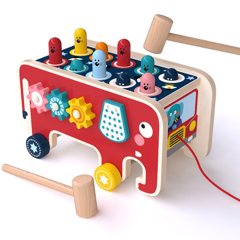 Toddlers Kids Wooden Pounding Bench