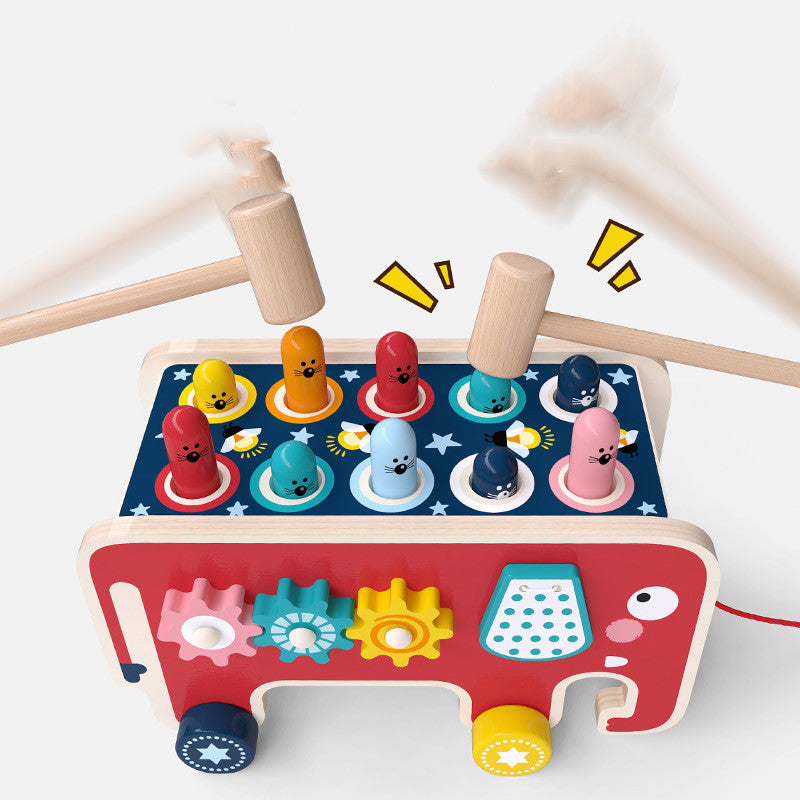 Toddlers Kids Wooden Pounding Bench